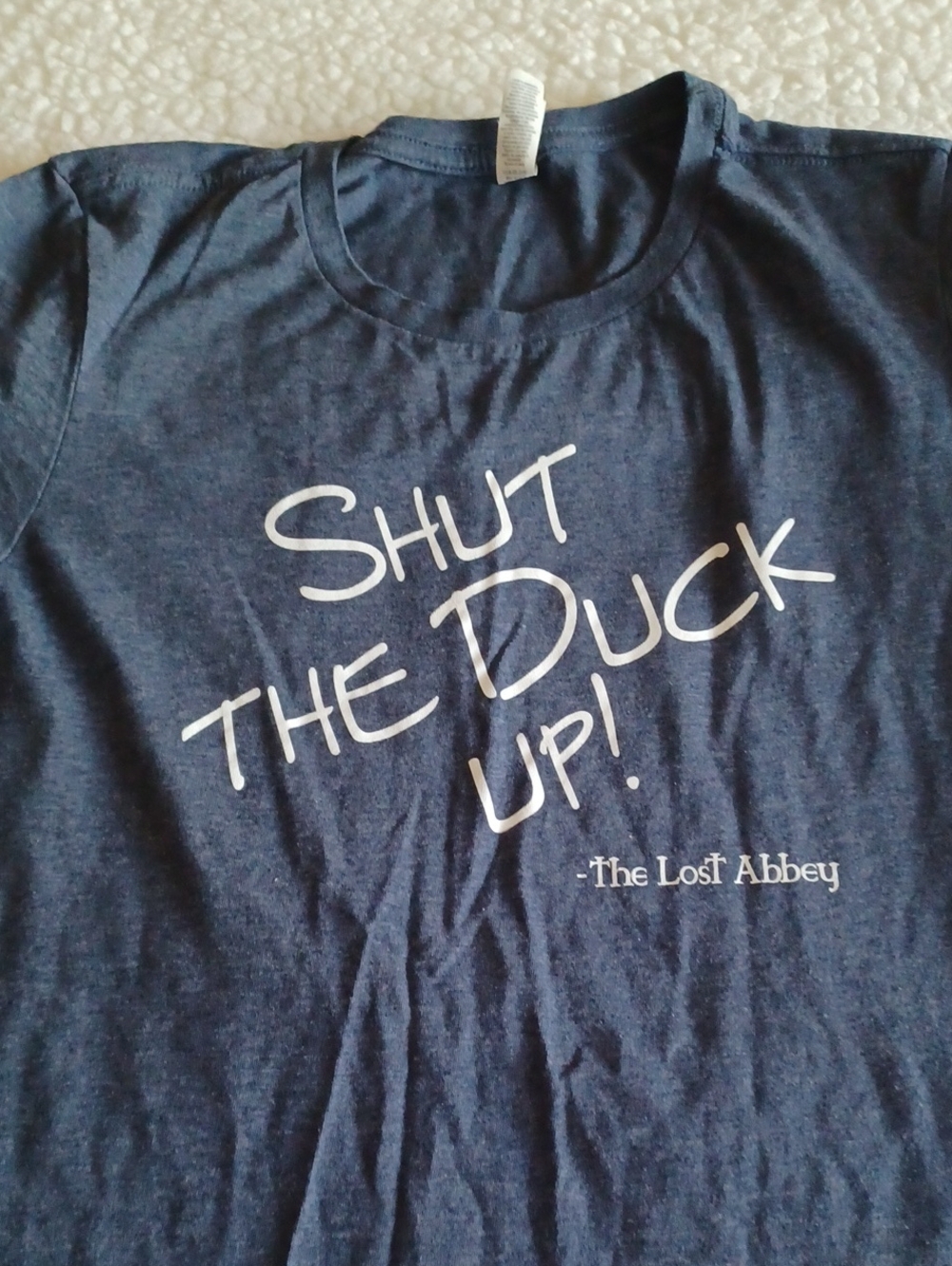 Bella Canvas Navy Blue "Shut The Duck Up!" Short Sleeve Tee